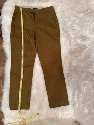 Pantalón Massimo Dutti Talla 36 Verde Oliva