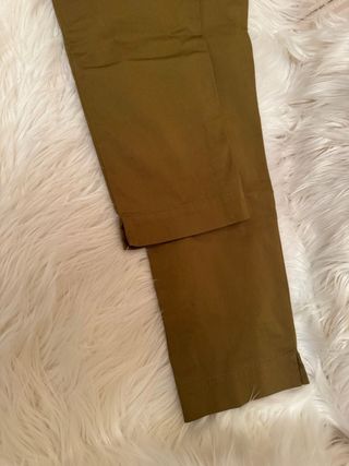 Pantalón Massimo Dutti Talla 36 Verde Oliva