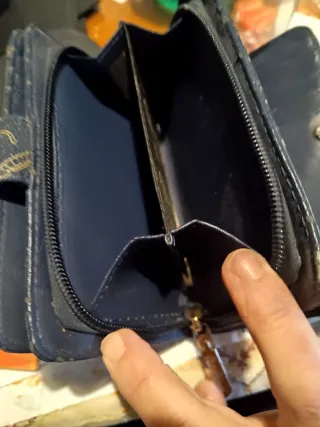 Portafoglio donna Giulia Pieralli blu e oro