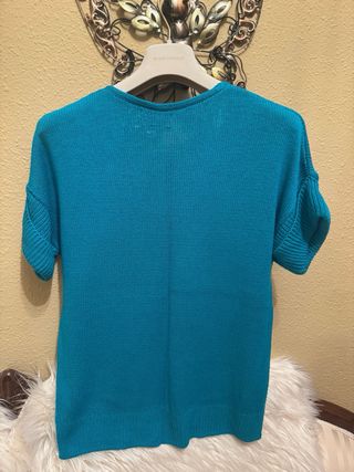 Jersey Massimo Dutti Talla S Azul Turquesa