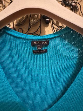 Jersey Massimo Dutti Talla S Azul Turquesa