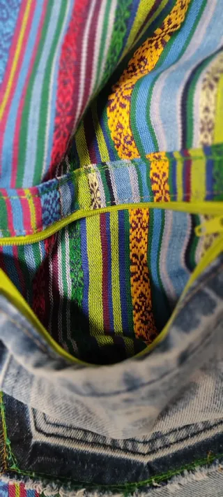 Mochila artesanal de cuerdas