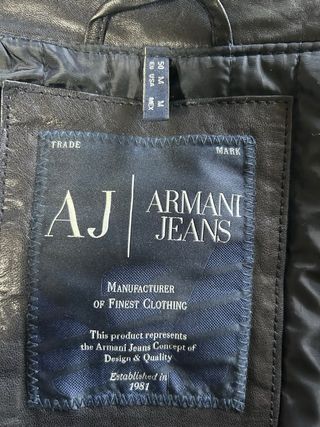 Cazadora Piel Armani Jeans - Talla M