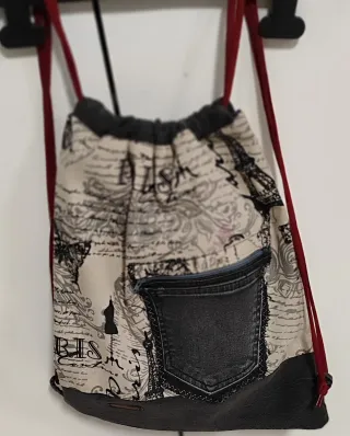 Mochila artesanal de cuerdas