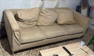 Sofá de 3 plazas beige