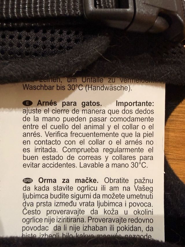 Arnés para gatos CAMON Talla M