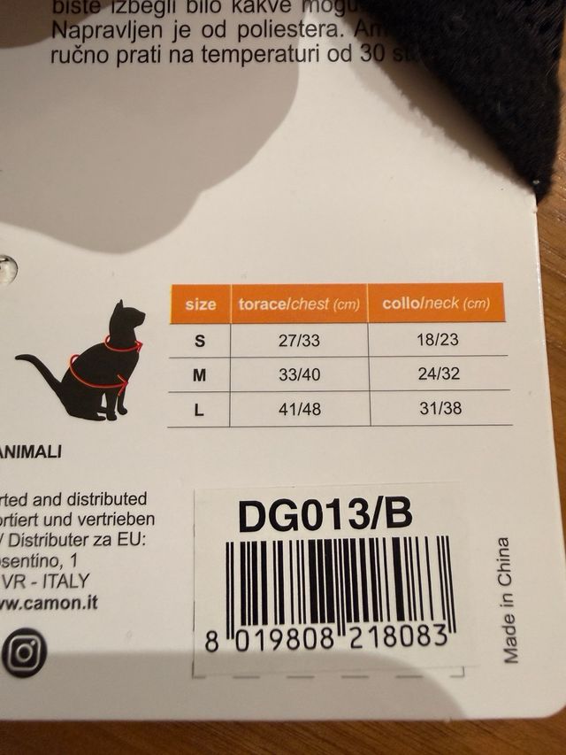 Arnés para gatos CAMON Talla M