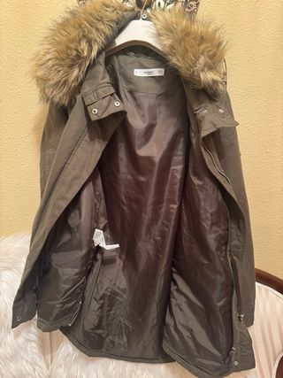 Abrigo Mango 2en1 Talla S Verde Oliva