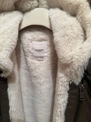Abrigo Mango 2en1 Talla S Verde Oliva