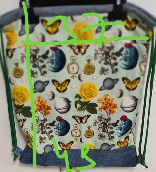 Mochila de cuerdas artesanal multicolor