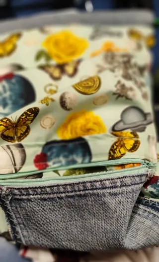 Mochila de cuerdas artesanal multicolor