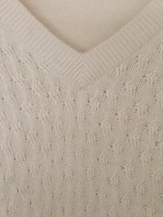 Jersey Caramelo Algodón Crema Mujer