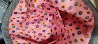 Mochila artesanal con mariposas