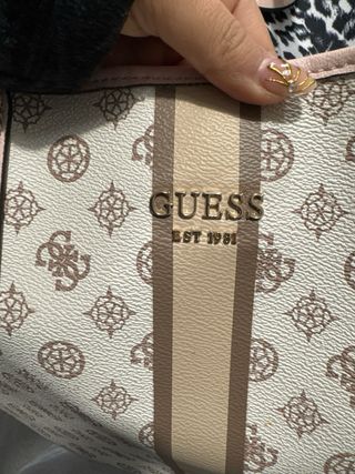 Bolso Guess Original Beige y Rosa