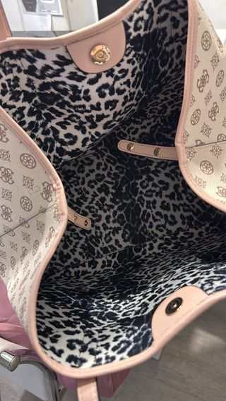 Bolso Guess Original Beige y Rosa