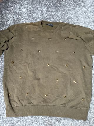 Sudadera verde oversize XL estrellas
