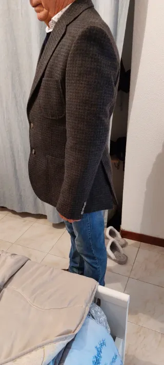 Giacca uomo blu/marrone