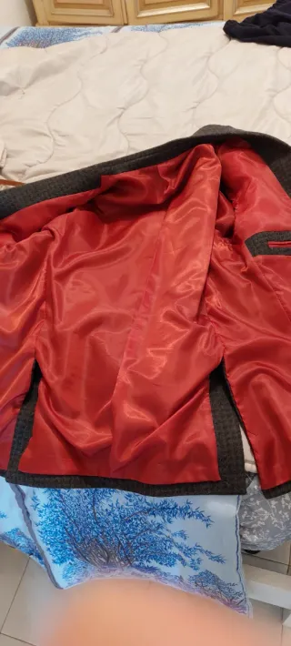 Giacca uomo blu/marrone