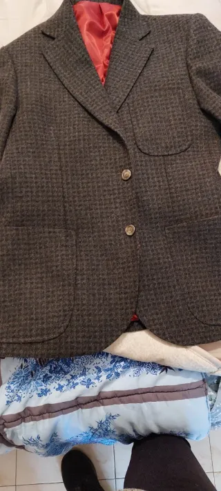 Giacca uomo blu/marrone