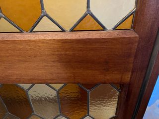 Puertas madera y cristal artesanal