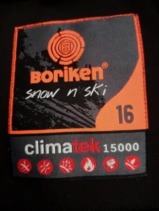 12€Abrigo BORIKEN Talla 16 Negro/Naranja