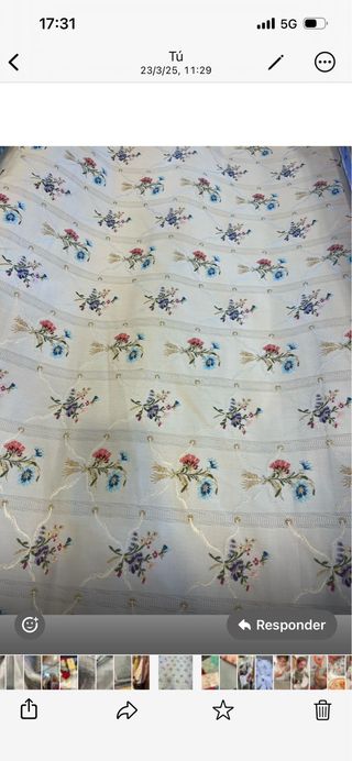 Tela fallera chaleco blanco multicolor