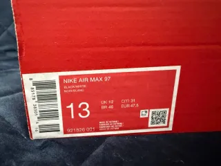 Nike Air Max 97 Negro/Blanco