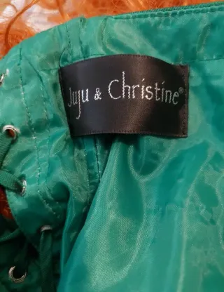 Vestito svasato verde senza spalline