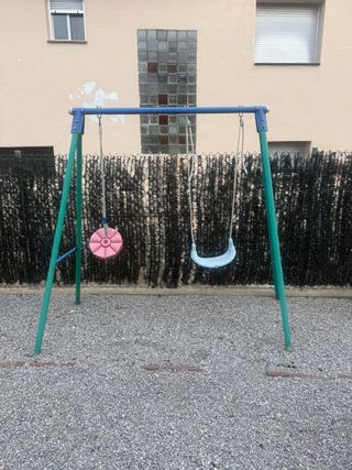 Columpio de jardín con asiento y rueda