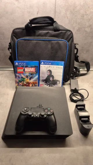 Pack PS4 Slim 1TB + 2 Juegos + Cargador + Maletín