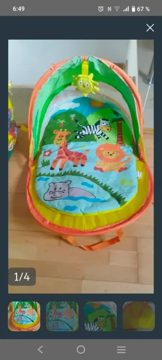 Alfombra de juego infantil con animales