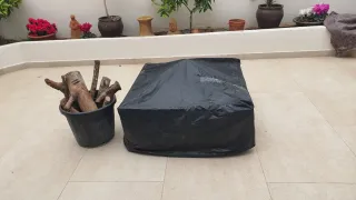 Brasero da Giardino in Metallo con Effetto Pietra