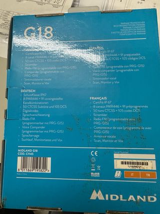 Walkie Talkie Profesional Midland G18 Tres unidade
