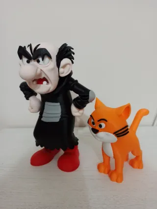 Gargamella e Birba Stampa 3D, altezza 20/12 cm.