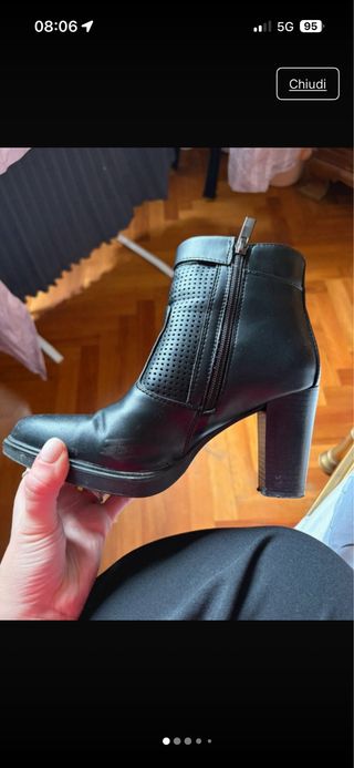 Stivaletti neri con tacco