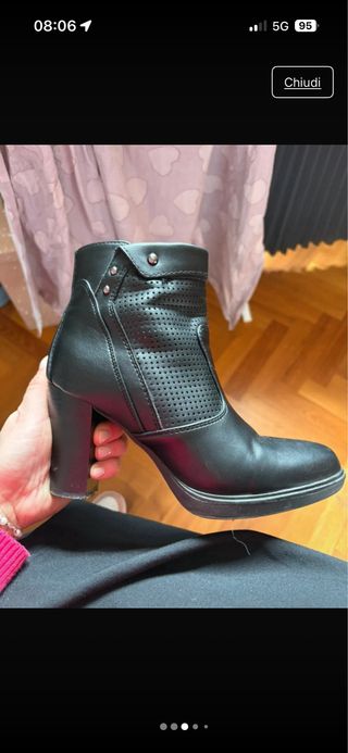 Stivaletti neri con tacco