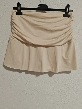 Falda pantalón Shein fruncida beige Talla L
