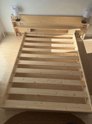 Cama Matrimonio Nórdica Madera Maciza