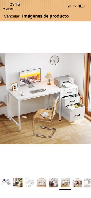 Escritorio Coleshome 120x48cm con 3 cajones