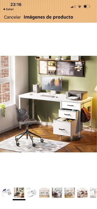 Escritorio Coleshome 120x48cm con 3 cajones