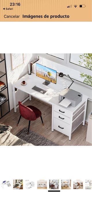 Escritorio Coleshome 120x48cm con 3 cajones