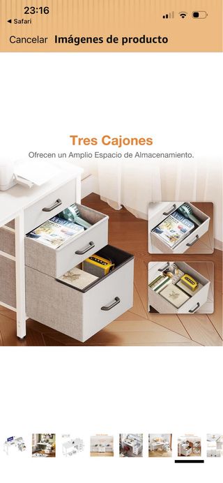 Escritorio Coleshome 120x48cm con 3 cajones