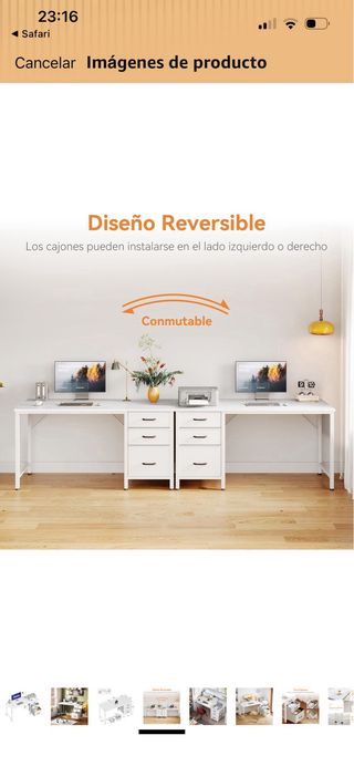 Escritorio Coleshome 120x48cm con 3 cajones