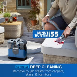 Limpiador aspirador tapicerías inalámbrico 24v