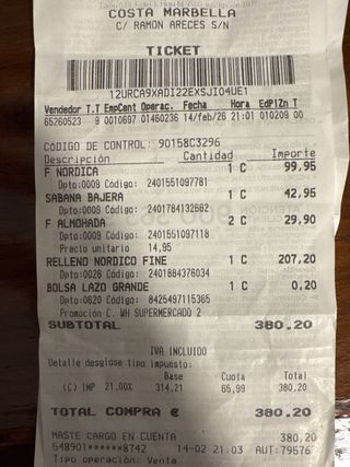 Edredón Kauffmann 260x240 - Cama 180