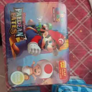 5 scatolette latta carte  Mario Bros