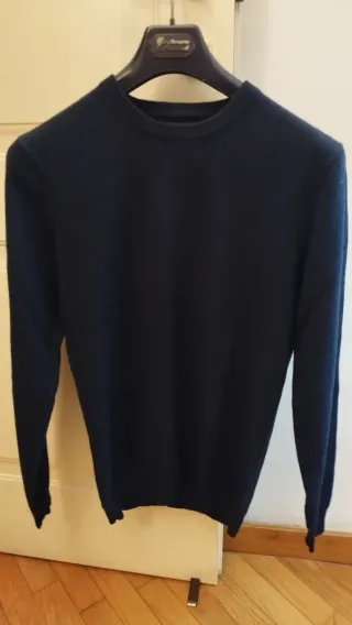 Girocollo Zara Uomo Blu 100% Cachemire Taglia M