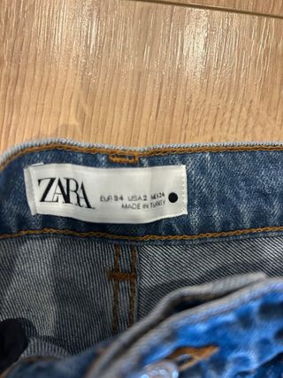 Vaqueros Zara Talla 34 Rasgados