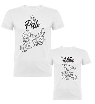 Camisetas Padre e Hij@ Motos Día Padre