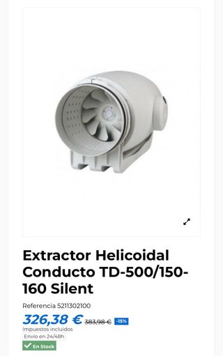 Extractor Helicoidal TD-500/150-160 Silent